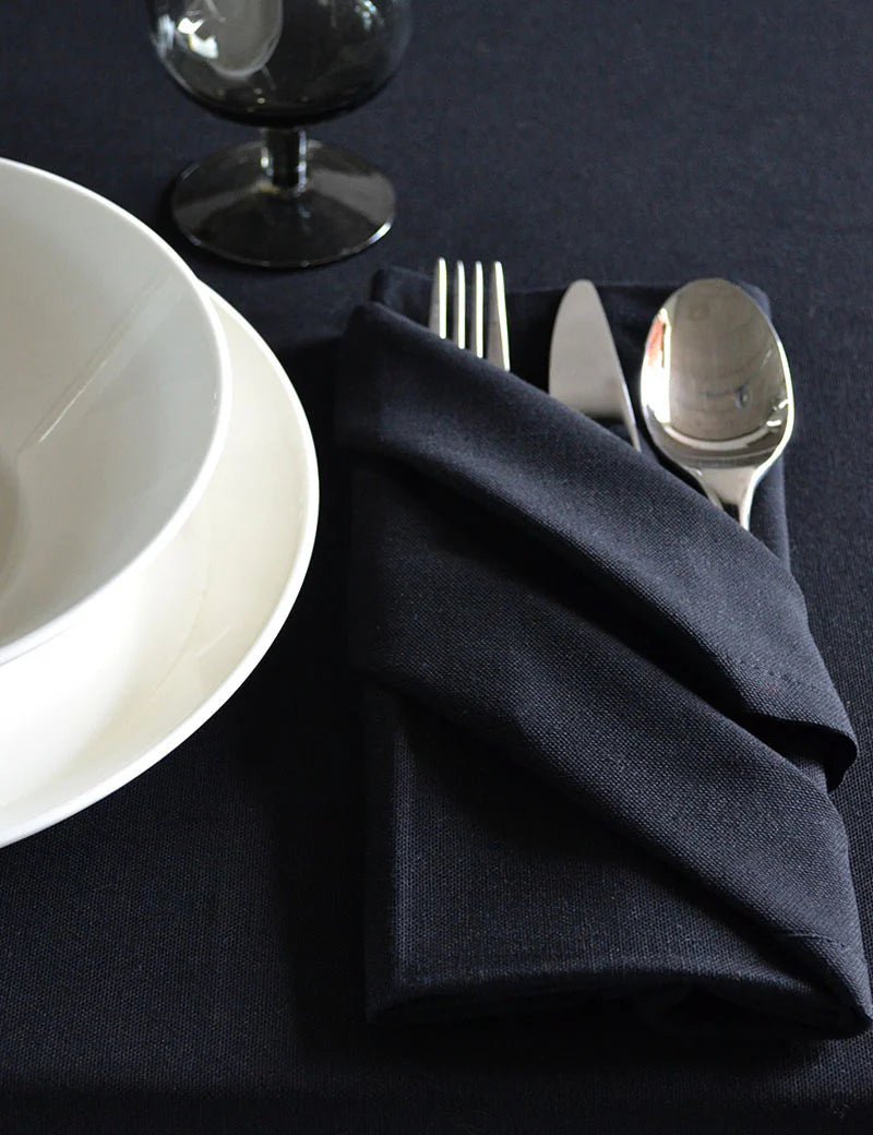 Serwetki Uni Bawełniane Czarne