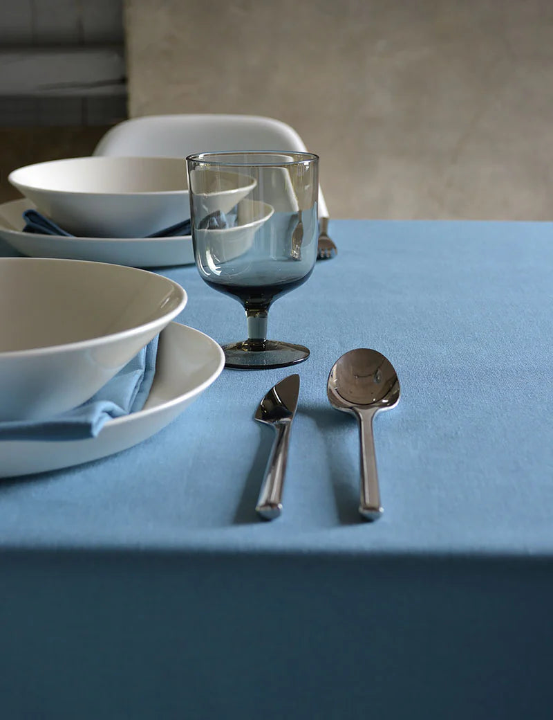 Obrus ​​Uni Bawełniany Vintage Niebieski