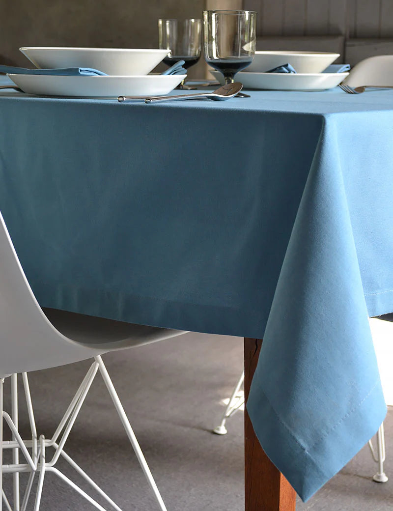 Obrus ​​Uni Bawełniany Vintage Niebieski